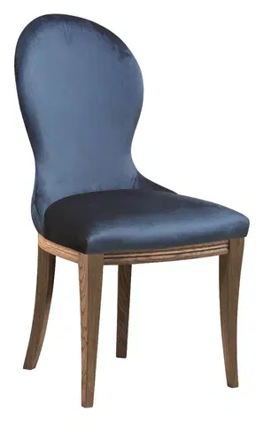 Jedálenské stoličky TARANKO Krzeslo U3 jedálenská stolička tmavomodrá (Velvet-B1 261) / dub Como