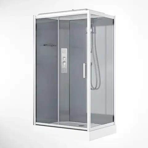 Sprchovacie kúty s vaničkou Sprchový box s hydromasážou Costa 120x80x220