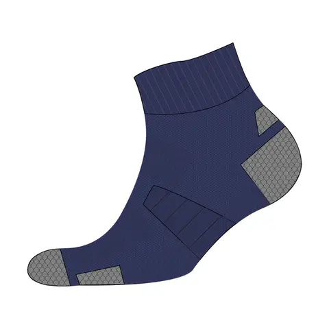 ponožky Bežecké ponožky Run900 Mid hrubé polovysoké modré