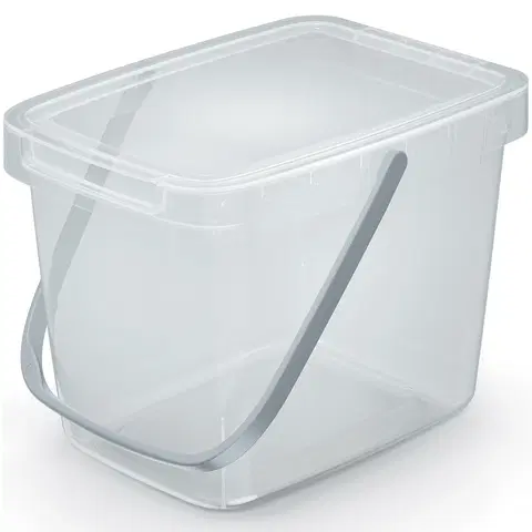 Úložné boxy NABBI NHW6 plastový úložný box s rúčkou 6 l priehľadná