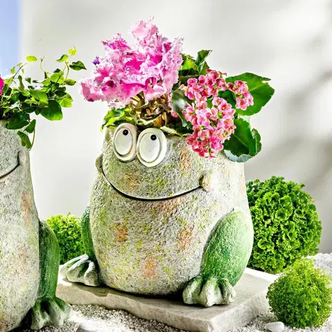 Kvetináče, hrantíky a dekorácie Dekoratívny kvetináč Žabiak Herbert