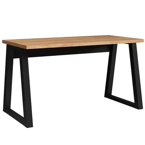 Moderné kancelárske stoly Písací stôl Iga Dub Craft / čierna Mat