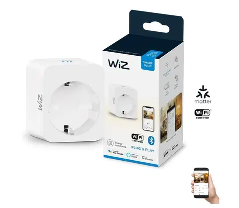 LED osvetlenie WiZ WiZ - Inteligentná zásuvka F 2300W + powermeter Wi-Fi 