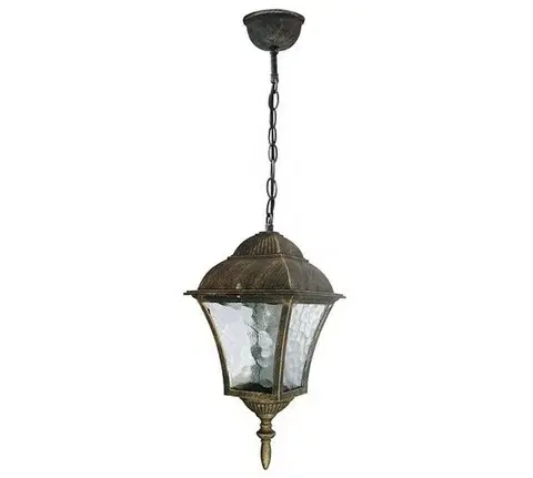 Záhradné lampy Vonkajšie závesné svietidlo Rabalux Toscana antická zlatá 8394