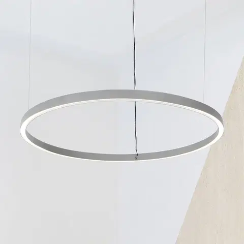 Závesné svietidlá Luceplan Luceplan Compendium Circle 110 cm, hliník