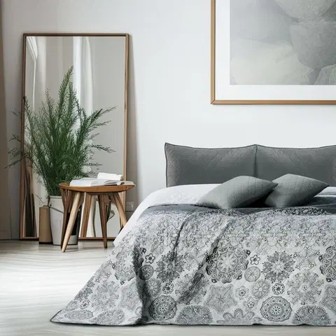 Prikrývky na spanie DecoKing Prehoz na posteľ Alhambra sivá, 220 x 240 cm