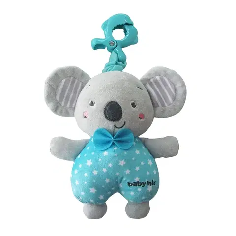 Plyšové hračky BABY MIX - Edukačná hrajúca plyšová hračka s klipom koala