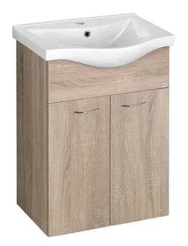 Kúpeľňa AQUALINE - KERAMIA FRESH umývadlová skrinka 51,1x74x34cm, dub platin 50058