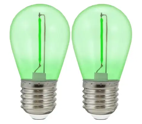 Žiarovky  SADA 2x LED Žiarovka PARTY E27/0,3W/36V zelená 