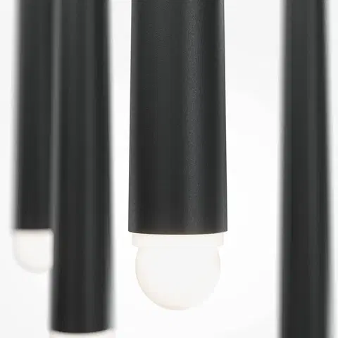 Závesné svietidlá Maytoni Závesné svietidlo Maytoni Cascade LED, čierne, 5 svetiel