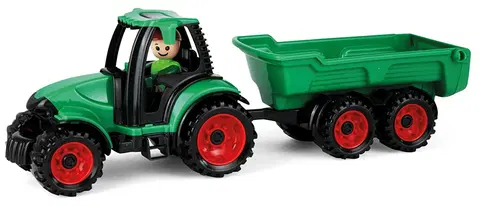 Hračky - dopravné stroje a traktory LENA - Truckies Traktor S Vlečkou
