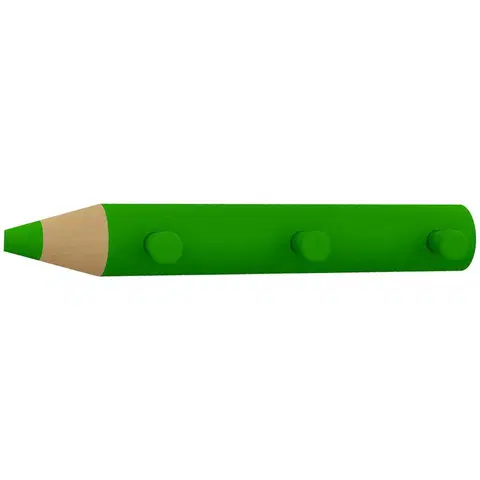 Vešiaky a stojany Vešiak V Tvare Ceruzky Š: 37cm, Zelený
