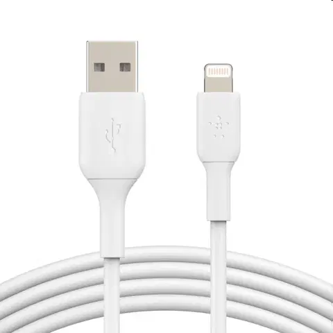 USB káble Belkin CAA001bt1MWH USB to Lightning, 1m, bílý