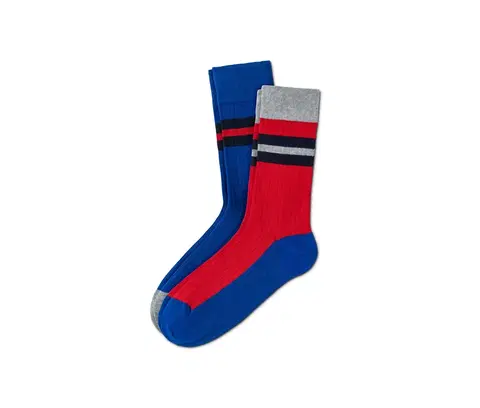 Socks Ponožky z rebrovanej pleteniny, 2 páry, oranžové