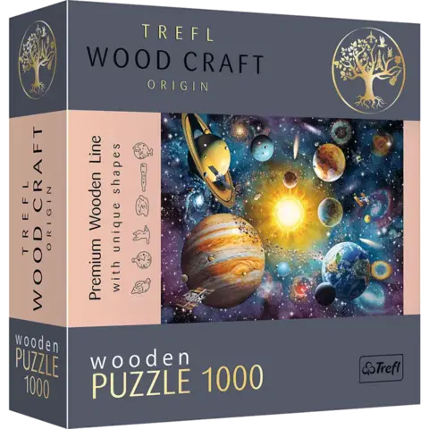 Hračky puzzle TREFL - Drevené puzzle 1000 - Cesta naprieč Slnečnou sústavou