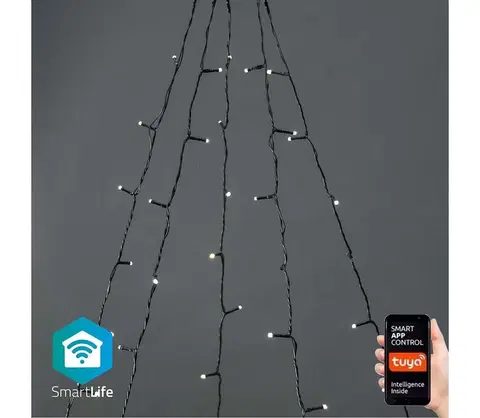 Vianočné osvetlenie  SmartLife LED Wi-Fi Teplá biela 200 LED 5 x 4 m Android/IOS WIFILXT11W200