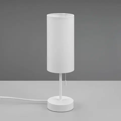 Stolové lampy Reality Leuchten Stolová lampa Jaro s pripojením USB, biela/biela