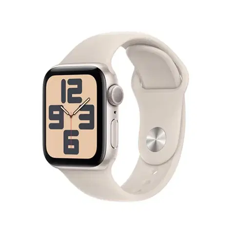 Inteligentné hodinky Apple Watch SE GPS 44mm Starlight Aluminium Case with Starlight Sport Band - ML MRE53QCA
