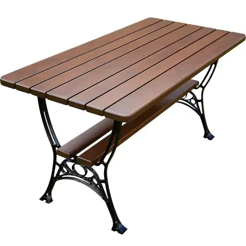 Záhradné drevené stoly Stôl kráľovský orech