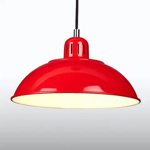 Závesné svietidlá Elstead Červená závesná lampa Franklin v retro štýle