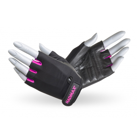 Fitness rukavice Fitness rukavice MadMax Rainbow čierno-ružová - XS