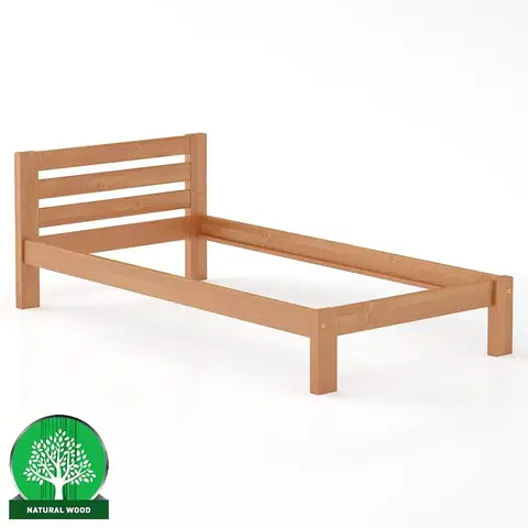 Drevené postele Posteľ borovica LK127–100x200 jelša