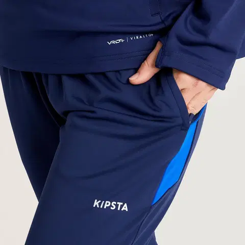 futbal Dámske tréningové nohavice na futbal Viralto modré