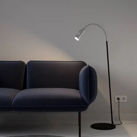 Stojacie lampy Top Light Neo! Floor LED lampa stmieva hliník/strieborná