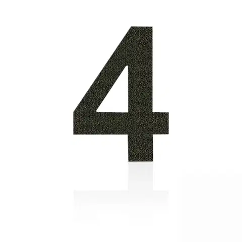Číslo domu Heibi Čísla z ušľachtilej ocele číslica 4 kávová hnedá