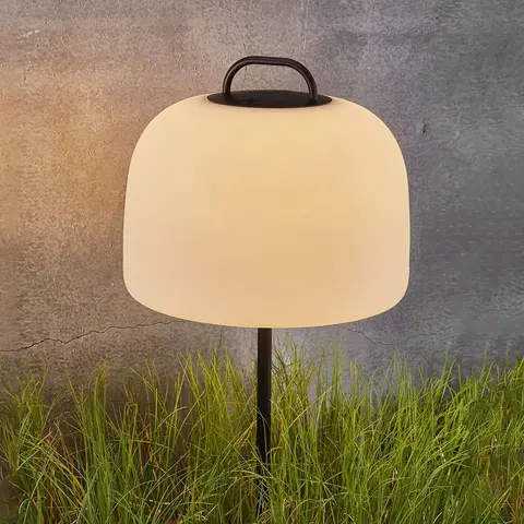Vonkajšie svietidlo s bodcom do zeme Nordlux LED lampa na zapichovanie Kettle, tienidlo Ø 36 cm