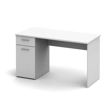 Písacie a pracovné stoly KONDELA Egon pc stolík biela