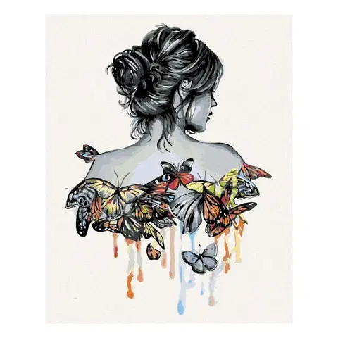 Kreatívne a výtvarné hračky ZUTY - Diamantové maľovanie (bez rámu) - Motýlia žena