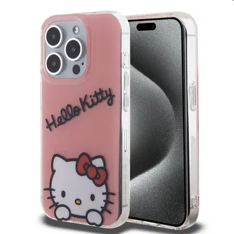 Puzdrá na mobilné telefóny Zadný kryt Hello Kitty IML Daydreaming Logo pre Apple iPhone 15 Pro, ružové 57983116921