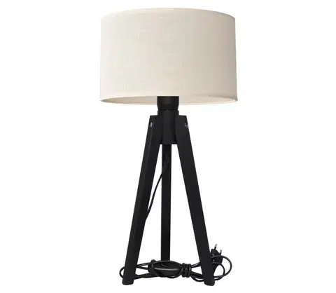 Lampy  Stolná lampa ALBA 1xE27/60W/230V krémová/dub 