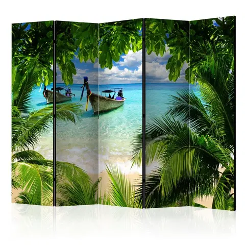 Paravány Paraván Tropical Paradise Dekorhome 225x172 cm (5-dielny)