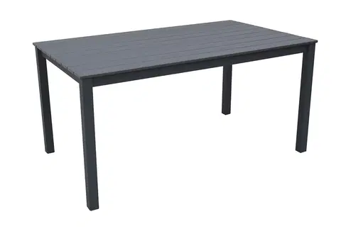 Stolčeky Záhradný ratanový stôl CALVIN 150x90 cm (sivá)