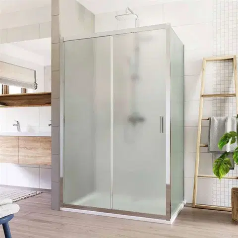 Sprchovacie kúty MEREO - Sprchový kút, LIMA, obdĺžnik, 110 x 100 cm, chróm ALU, sklo Point CK87432K