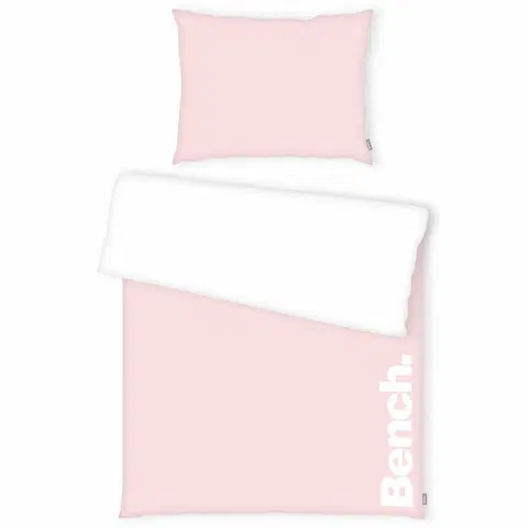 Obliečky Bench Bavlnené obliečky bielo-ružová, 140 x 200 cm, 70 x 90 cm