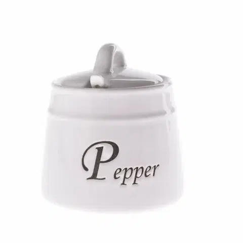 Soľničky a koreničky Keramická dóza na korenie Pepper s lyžičkou, 430 ml