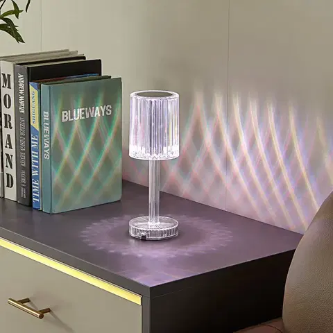 Stolové lampy Lindby Lindby Louane stolová LED lampa na batérie RGB