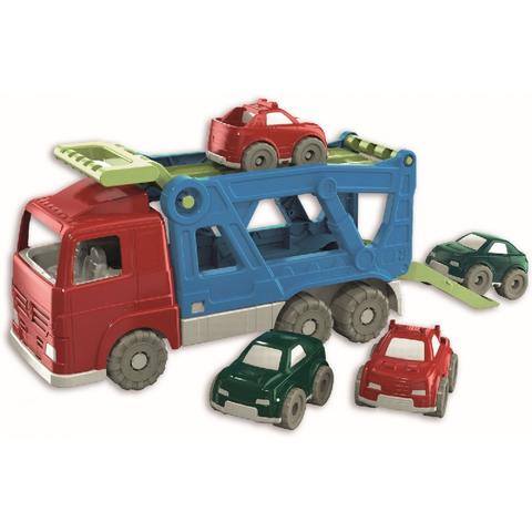 Hračky - dopravné stroje a traktory ANDRONI - RECYKLÁCIA Autotransportér so 4 autami - 49 cm