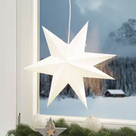 Vianočné svetelné hviezdy Markslöjd Papierová hviezda Duva na zavesenie, 45 cm