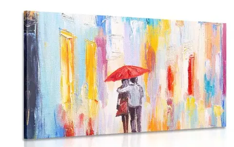 Obrazy láska Obraz prechádzka v daždi