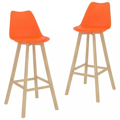 Barové stoličky Barové stoličky 2 ks Dekorhome Oranžová