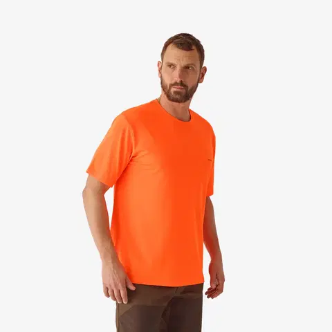 mikiny Priedušné tričko 300 oranžové fluorescenčné