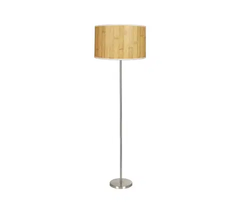 Lampy  Stojacia lampa TIMBER 1xE27/60W/230V béžová/matný chróm 