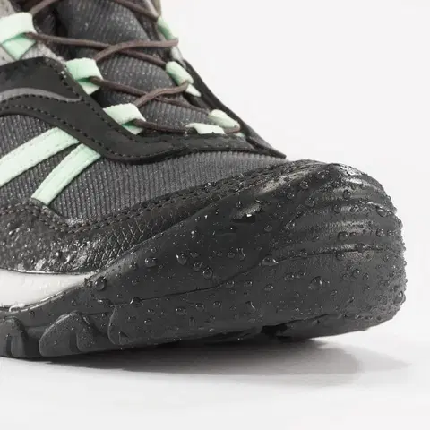 tenis Detská nepremokavá turistická obuv Crossrock so šnúrkami 35-38 sivá