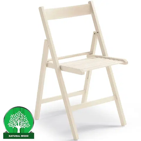 Drevené stoličky Stolička Libro 43x48x79 Cm White
