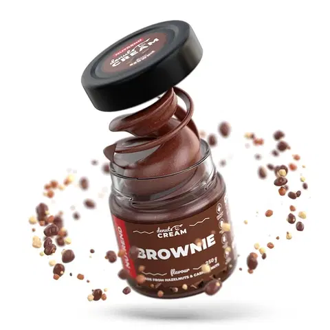 Čokoládové a orechové nátierky Orechový krém Nutrend Denuts Cream Brownie 250 g brownie