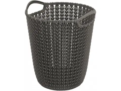 Odpadkové koše CURVER - Kôš na papier umelá hmota 7L Knit šedý